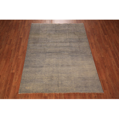 Tapis beige et gris moderne Gabbeh 5 x 7