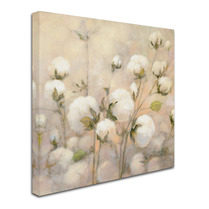 « coton field crop », reproduction sur toile tendue, H 14 po x l 14 po