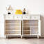 Banc de rangement blanc en bois manufacturé