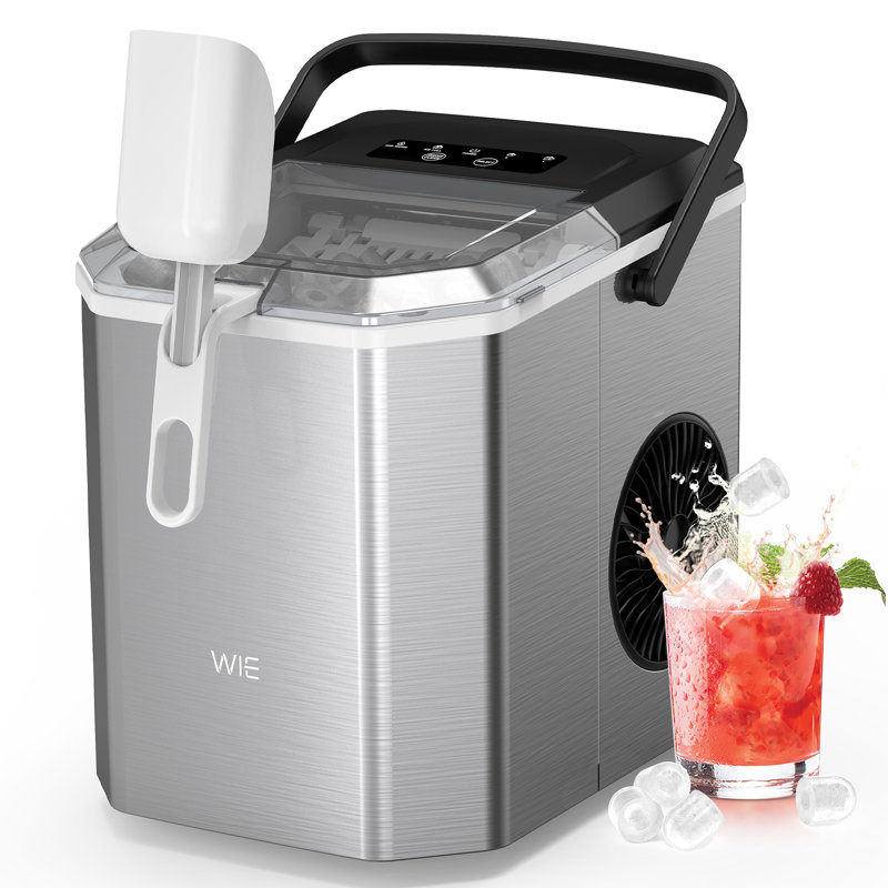 WIE 26 Lb. Daily Production Cube Clear Ice Freestanding Ice Maker