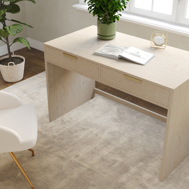 Bureau modulaire à 2 tiroirs Martha Stewart Kayden, Brun