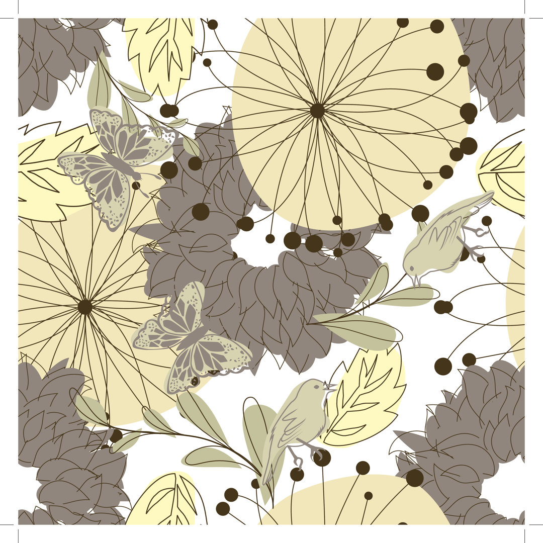 Yuma Seamless Floral Pattern von Angel_1978 - Grafik auf Leinwand