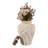 Contemporary Wavy Sculpted Jar With Metallic Lid - Decorative Tall Table Jar Prefect For Flowers And Home Decor Standalone Piece - Cream-1779291320