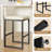 Sturdy Modern Low-Back Counter Height Bar Stools with Metal Frame and Faux Leather Upholstery-1014882593