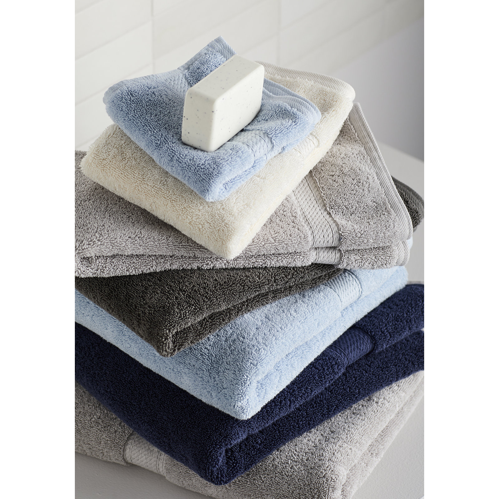 Rane Plush Cotton 6-piece Towel Set, Ivory