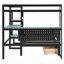 Lit de jour de jeu avec bureau intégré et lumière DEL, base de lit en bois moderne avec station de rangement et de charge-1781303435
