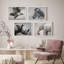 «Rustic Gray Wild Animals», reproduction d'art encadrée, affiches, salle de bain, art mural-104789107-104789105