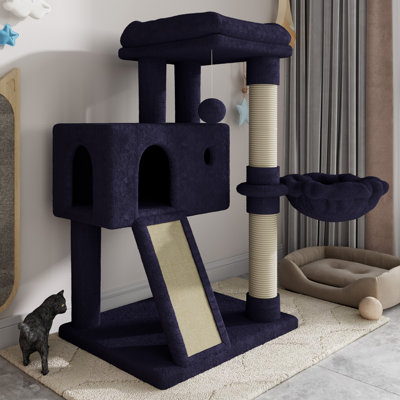 Gateshead 35.8'' H Cat Tree Condos and Scratching Posts Included, with Platform and Basket