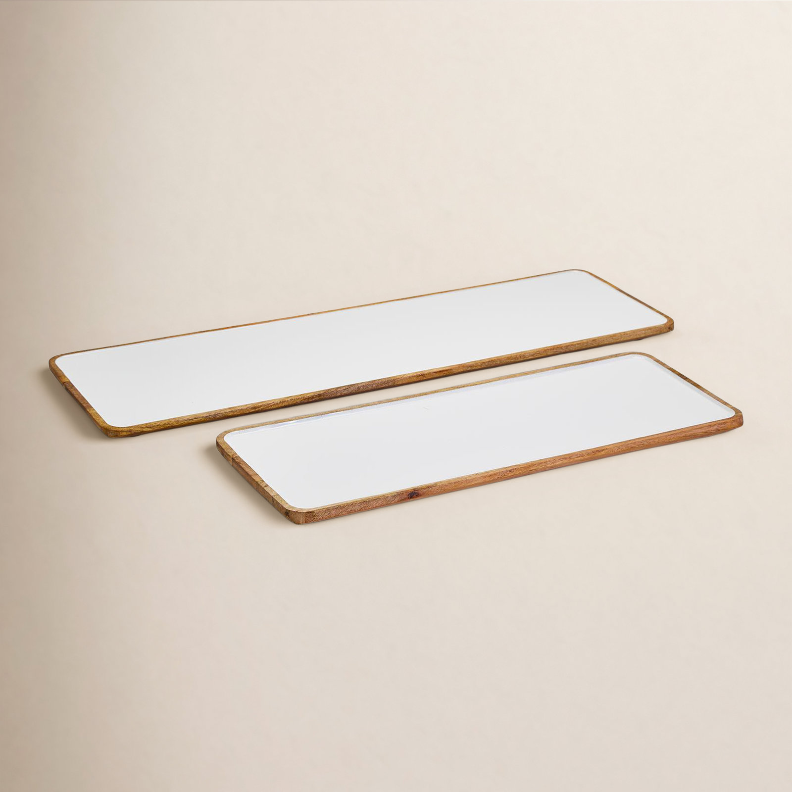 Grazing Soiree Hand-Crafted Set Of 2 Long Serving Tray / Platter