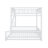 Full XL Over Queen Bunk Beds, Bunk Bed Frame With Ladder & Guardrails-767154906