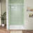 Alcove Acrylic Shower Base 48'' W X 36'' D Rectangular Single Threshold White Shower Pan with Center Drain Cover