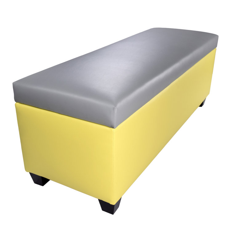 Banc de rangement pour chaussures 36 paire Kenyon, Gris clair/bleu