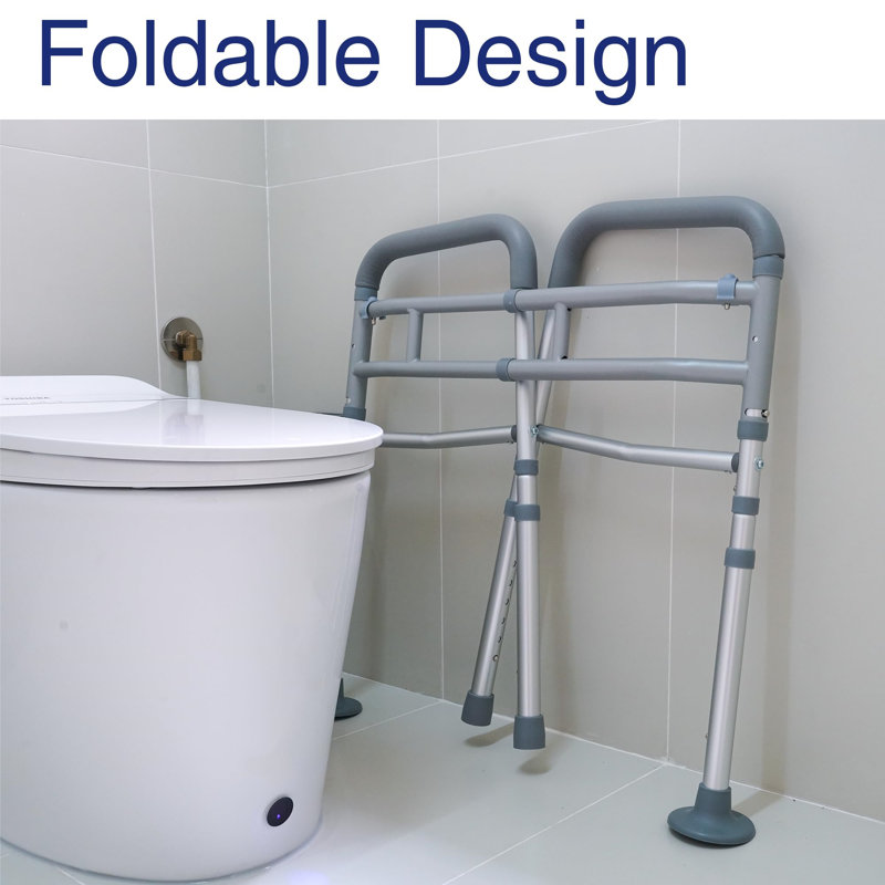 Housman Toilet Safety Rails, Adjustable Toilet Rails For Elderly Adults Senior Disabled Handicap, Toilet Assistance Handles Safety Frames, Fit For Most Toilet, Foldable & Portable