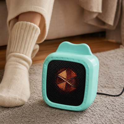 the fan Portable Electrics Space Heaters Mini Fast Heating Heaters Overheat Protection Small Desk Heaters For Home Office Bedroom Indoor Use