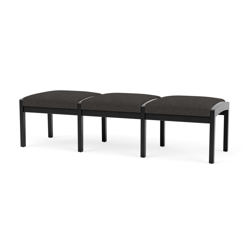 Banc en bois 3 places Lenox, Noir, noir, noir, noir, Archetype Smoke