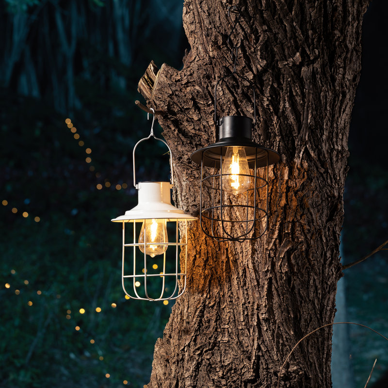 9.75'' Solar Powered Outdoor Lantern Hanging Light