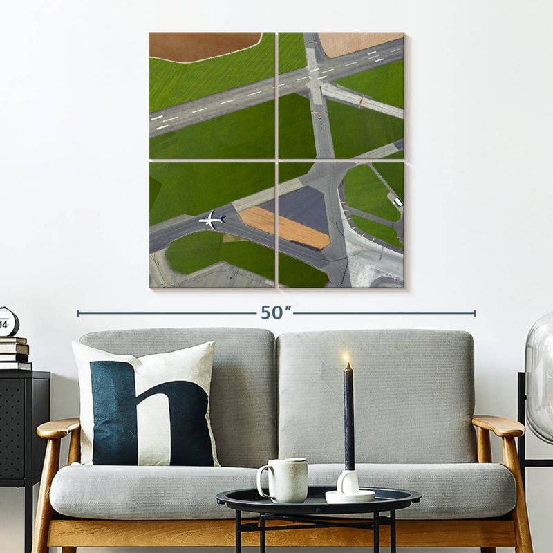 Mehar Airport Runways, 32" H x 32" W