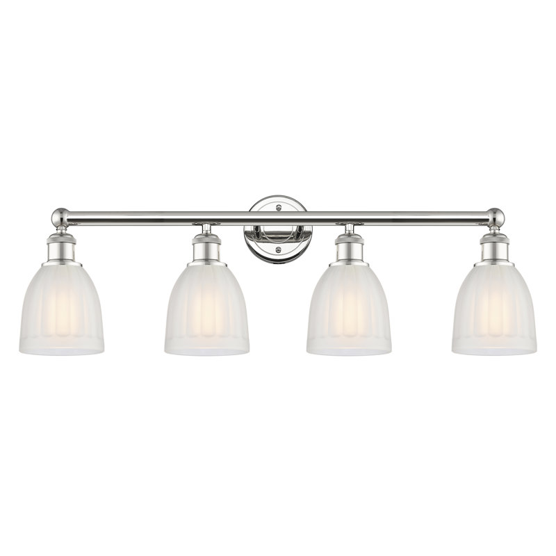 Radegonde 4 - Light Dimmable Vanity Light, White, Polished Nickel