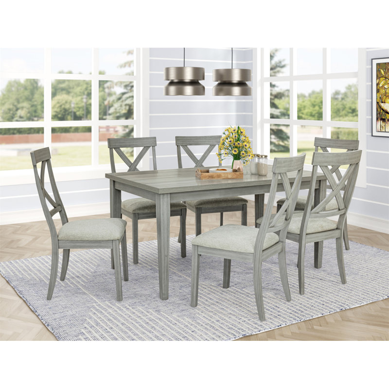 1Pc Grey Colour Rectangular Shape Table Dining Room Wooden Furniture