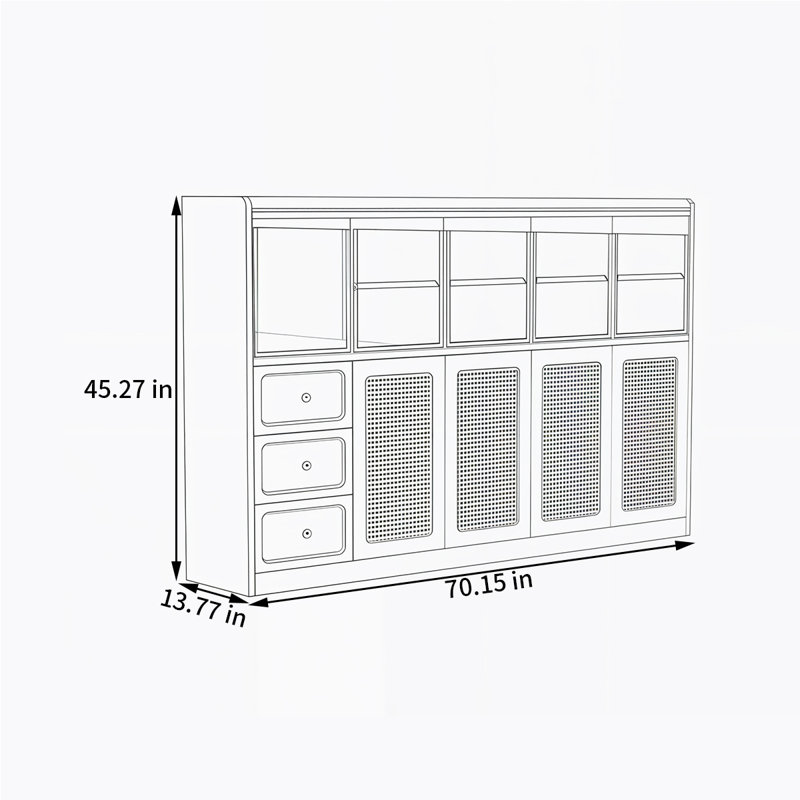 Babin, H 45,27 po x l 70,15 po x P 13,77 po