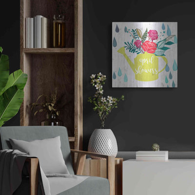 April Showers and May Flowers I' by Studio W, Metal Wall Art, 24""x24 -  Mercer41, D16E26C1829E4AC4968C0BA8045F067B