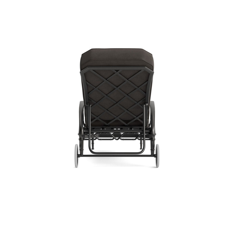 Calcutta Outdoor Chaise Lounge, Textured Pewter, Fusion Charcoal