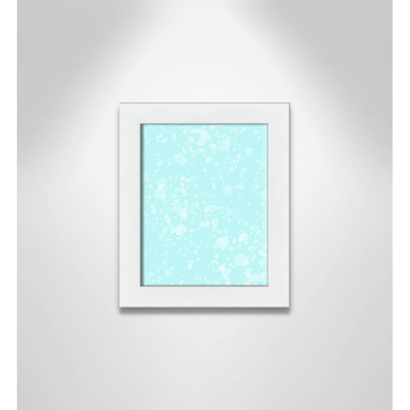 Impression sur papier de bulles fantaisistes, H 12 po x l 10 po x P 0,625 po, Encadré plat blanc