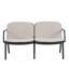 Causeuse d'extérieur en PP Luna, structure noire avec coussin beige Luna-1706981844-1706981845