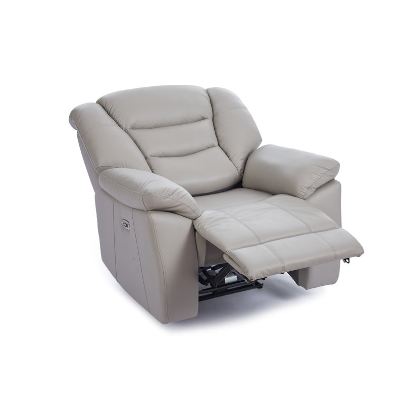 Electric 1 Seater Recliner Chair Giovanni, Grey Leather Match