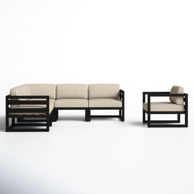 Smith 94" Outdoor Sectional with SunbrellaCushions by AllModern