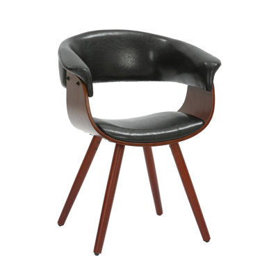 Ajax Faux Leather Mid-Century Dining Chair