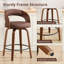 Tabouret de comptoir pivotant confortable avec pieds en bois massif durable-120683911