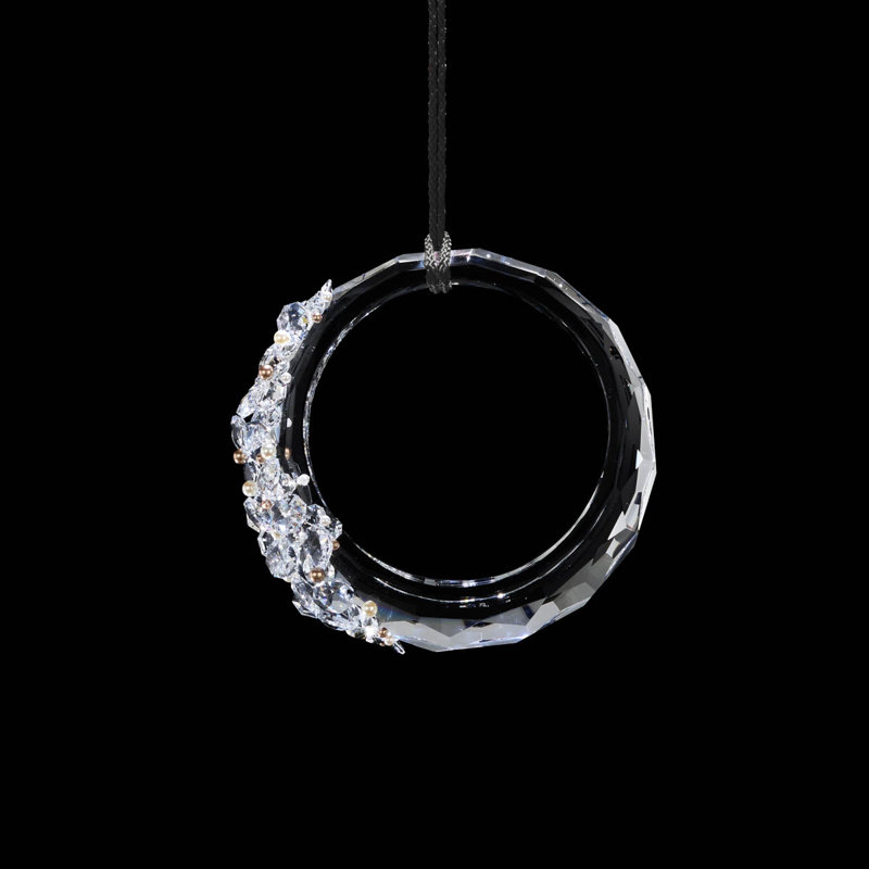 Serenity 1 - Light LED Pendant, Polished Chrome/ Black Rope