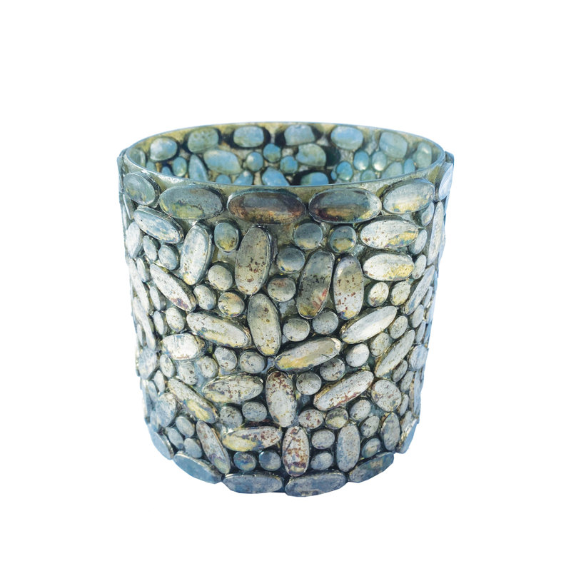 Porte-bougie votive en verre oxydé