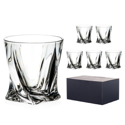 340ml Handmade Crystal Whiskey Glass Set