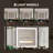Corner Vanity, Corner Vanity Desk with Mirror and Lights, Fluted Makeup Table with Charging Station, Drawers, Storage Cabinets