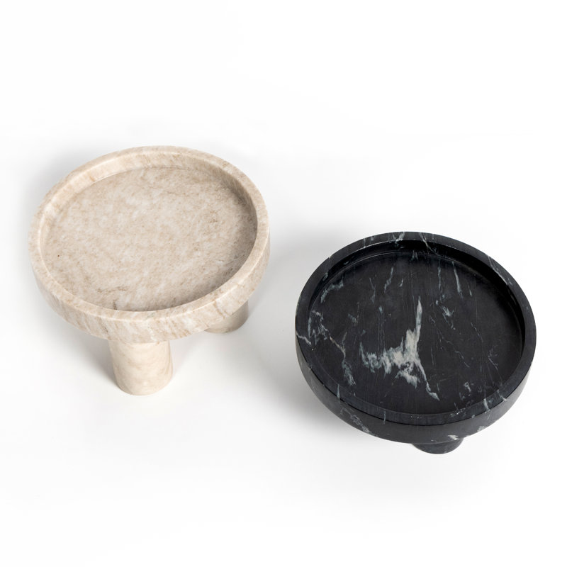 Kanto Marble Decorative Bowl, Tumbled Rust