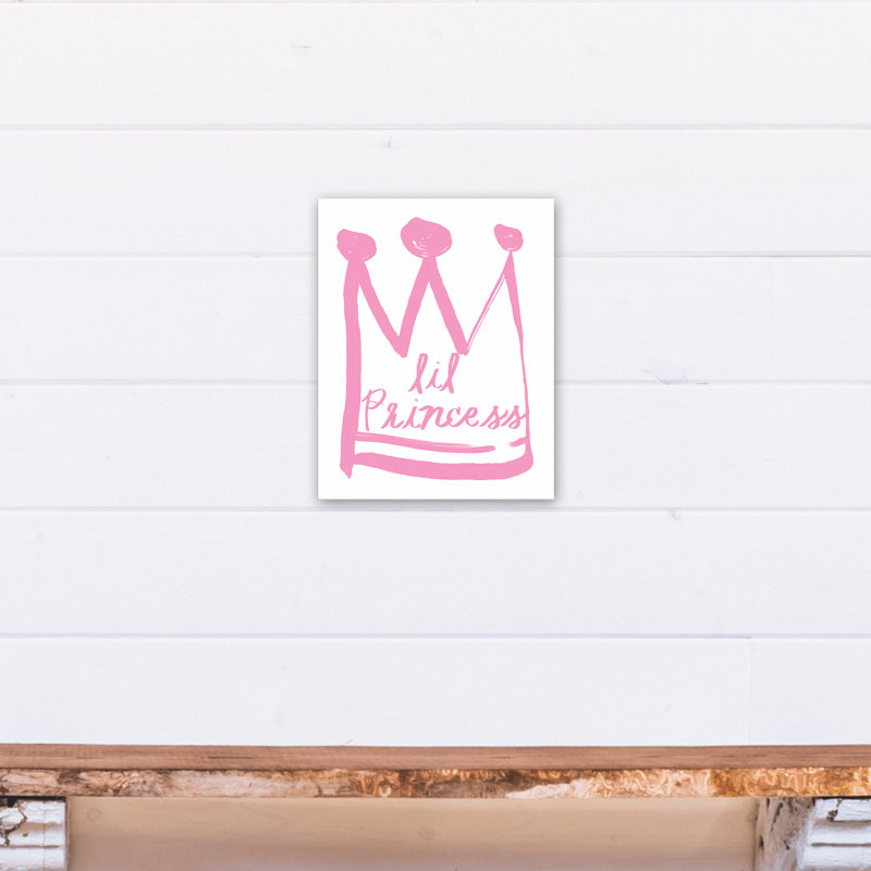 Art sur toile little princess Brewer, H 14 po x l 11 po x P 1,25 po, Rose