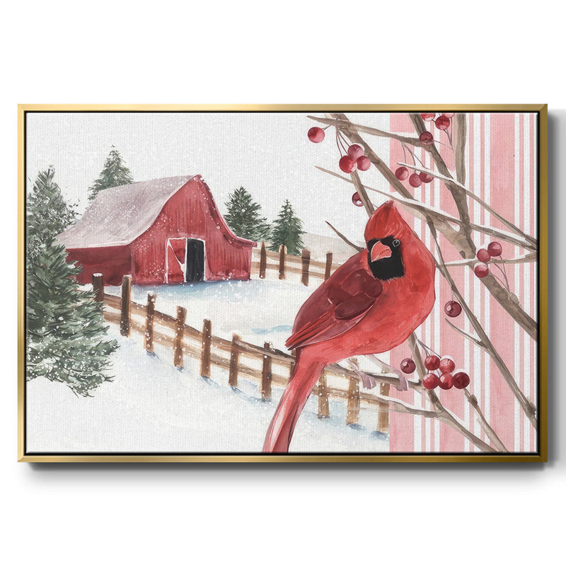 Winter Cardinal Collection A, Or, H 17 po x l 25 po x P 1,5 po
