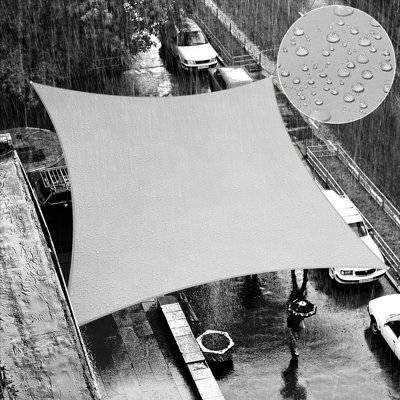 Royal Shade Rectangle Waterproof Shade Sail With Installation Winch Kit