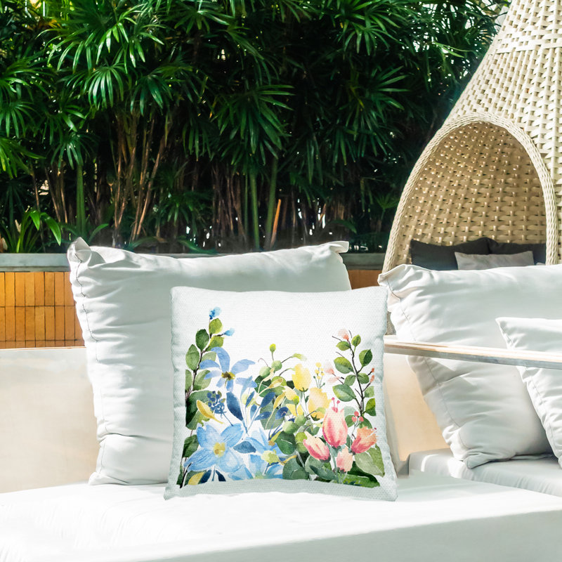 Coussin d'extérieur Leafy Spring Blooms