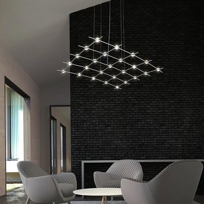 Constellation 1 - Light Satin Nickel LED Unique/Statement Pendant