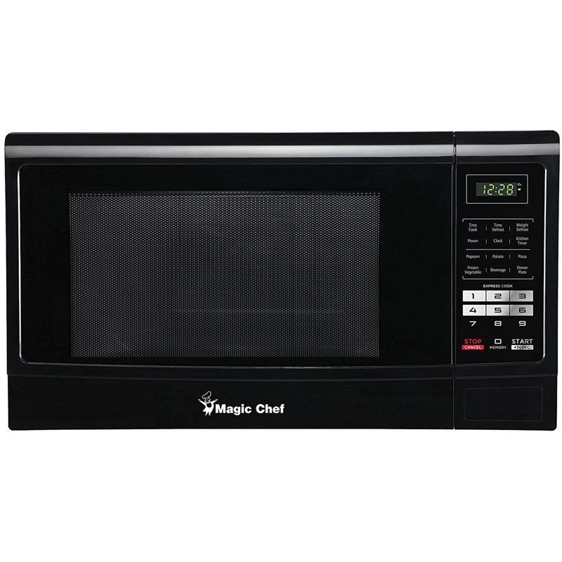 Magic Chef 1.6 Cubic Feet 1100 Watt Countertop Microwave, Black