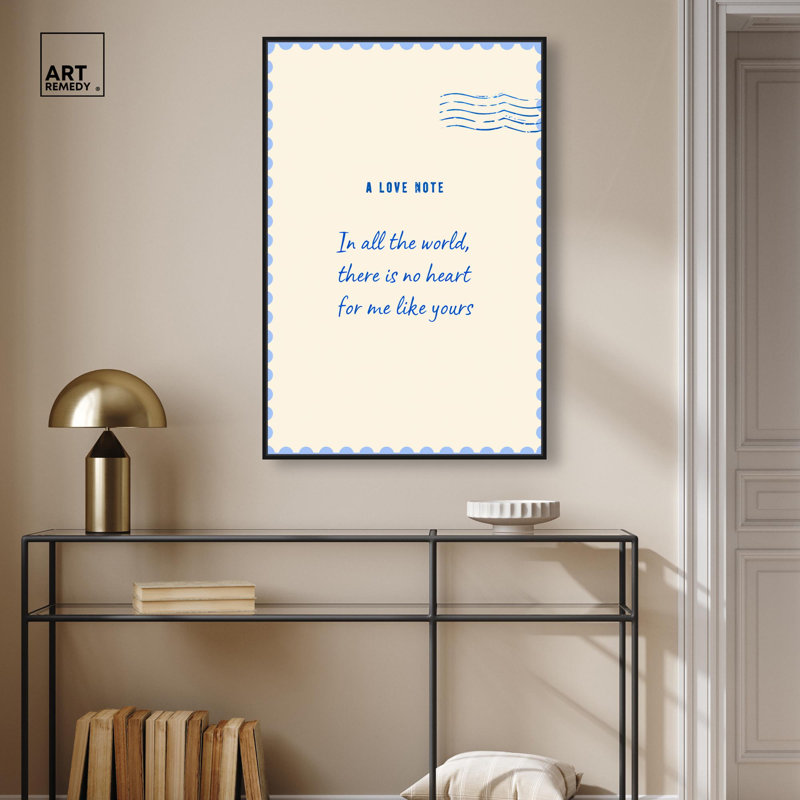 Singular Heart Canvas Print Art Print Posters by Art Remedy, 16" H x 11" W, Black Frame