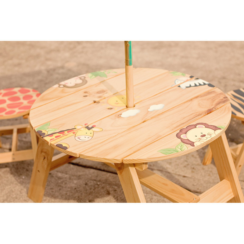Ensemble de table ronde et de chaises pour enfants, 2 pièces