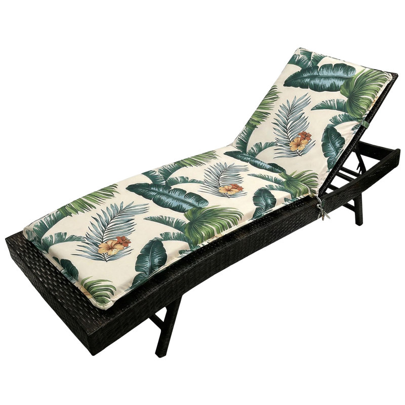 All-Weather Patio Chaise Lounge Cushion With 28D High-Density Foam, Waterproof Fabric, And Washable Cover For Pool And Garden Recliners