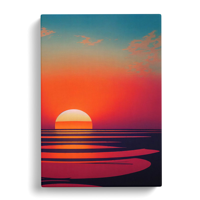 Unforgettable Sunset View - Wall Art, Wrapped Canvas, 50cm H x 35cm W x 3cm D, No Matte