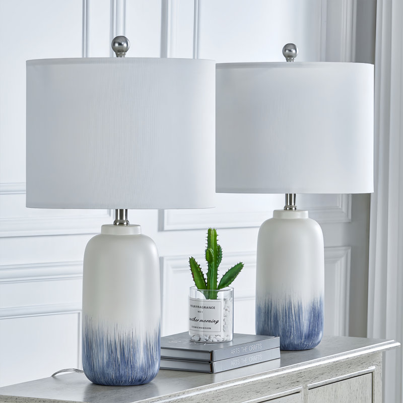 23.5" Chanise Ceramic Table Lamp For Living Room/Bedroom