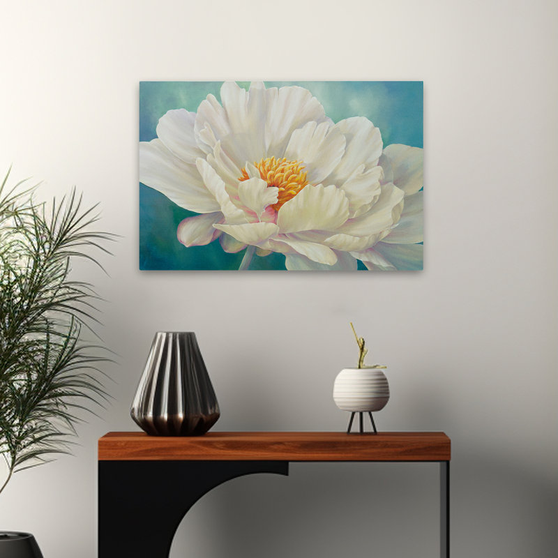 Plantes, fleurs, pivoines douces, art mural, H 16 po x l 24 po