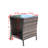 Patio Furniture Coffee Table With Tempered Glass - Brown , , Self Top For Outdoor Water , Assembly Kit-883693540